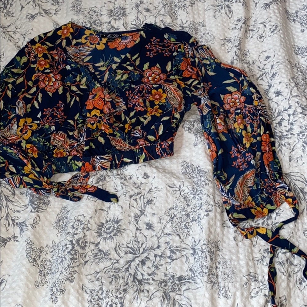 Cute floral crop top